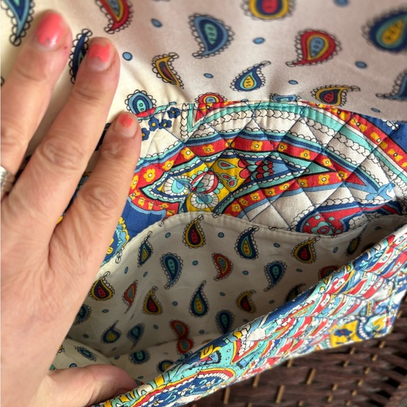 Vera Bradley Colorful Marina Paisley Crossbody Bag Purse Quilted 12x9 Maximalist - Picture 6 of 14